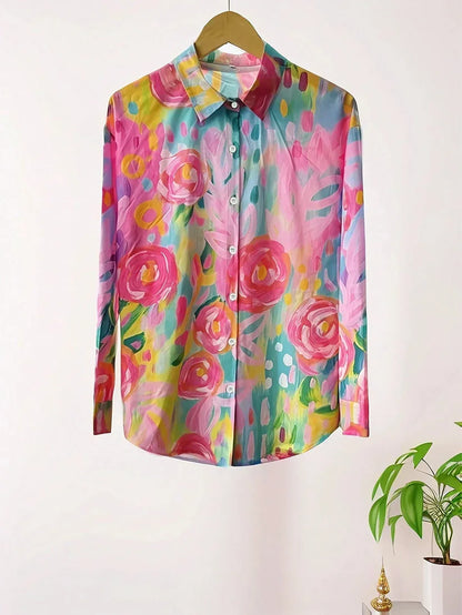 ESTELLE | Mönstrad Blus i Färgstark Design