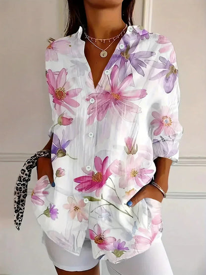 ESTELLE | Mönstrad Blus i Färgstark Design